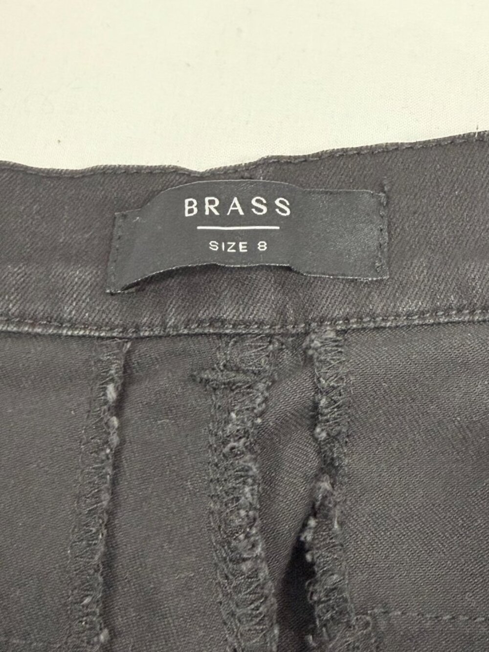 Stretch Flare Brass Black Cotton Blend Bootcut Trouser Pants Size 8 - Picture 4 of 9